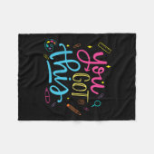 You Got This Motivational Testing Day Teacher Stud Fleecedecke (Vorderseite (Horizontal))