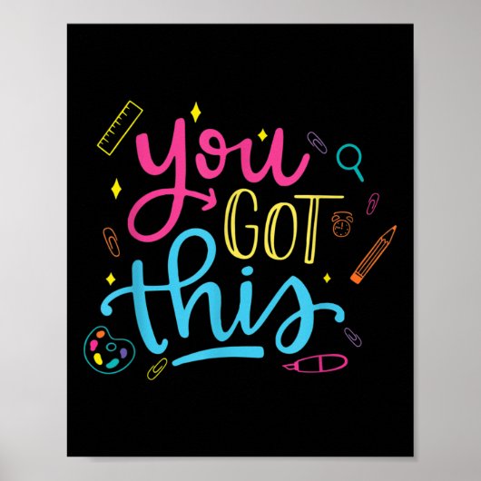 You Got This Motivational Testing Day Teacher Stud Poster (Vorne)
