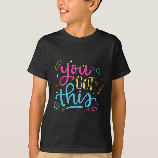 You Got This Motivational Testing Day Teacher Stud T-Shirt (Vorderseite)