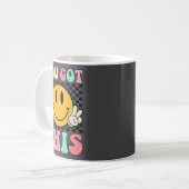 You Got This Retro Smile Motivational Testing Day  Kaffeetasse (Vorderseite Links)