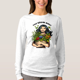 You Grow Girl   Lustige Retro-Pflanzenliebhaber T-Shirt