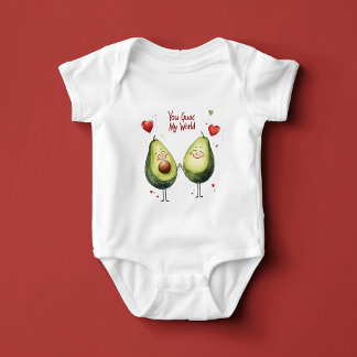 You Guac My World Valentine's Day Baby Strampler