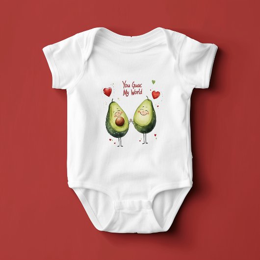 You Guac My World Valentine's Day Baby Strampler