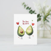 You Guac My World Valentine's Day Kid Friendly Postkarte (Stehend Vorderseite)