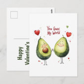 You Guac My World Valentine's Day Kid Friendly Postkarte (Vorne/Hinten)