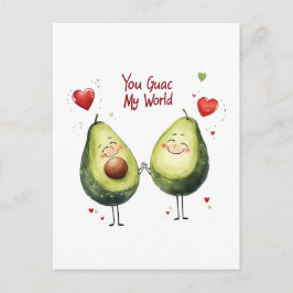You Guac My World Valentine's Day Kid Friendly Postkarte