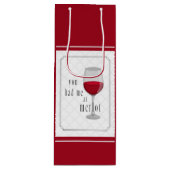 You Had Me at Merlot Gift Bag Geschenktüte Für Weinflaschen (Vorderseite)