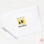 You had me at panda ovaler aufkleber (Umschlag)
