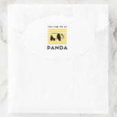 You had me at panda ovaler aufkleber (Tasche)