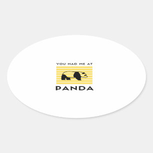 You had me at panda ovaler aufkleber