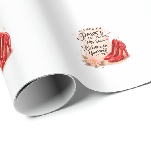 You Had the Power All Along Inspirational Quote Geschenkpapier (Rolleneckpunkt)