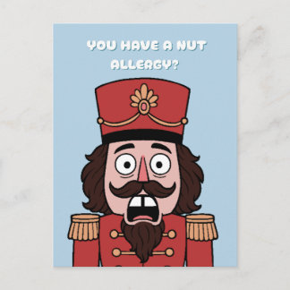 You Have a nut Allergy? Christmas Einladungspostkarte
