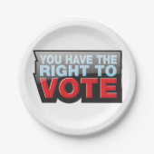 You Have the Right To Vote Pappteller (Vorderseite)