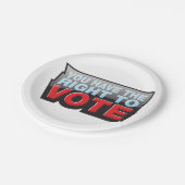 You Have the Right To Vote Pappteller (Schrägansicht)
