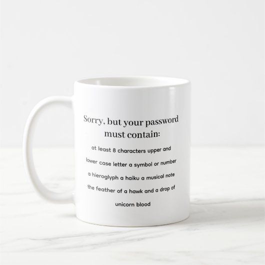 You have to remember the funny password  kaffeetasse (Links)