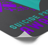 You - Heart &amp; Ribbon Design Suicide Prevention Poster (Ecke)
