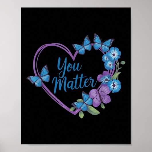 You Heart Suicide Prevention Awareness Poster (Vorne)