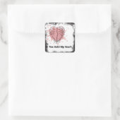 You Hold My Heart Quadratischer Aufkleber (Tasche)