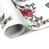 You Inc Rizz my Heartbeat - Cute skateboard heart Geschenkpapier (Rolleneckpunkt)