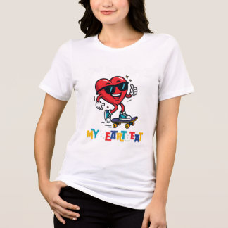 You Inc Rizz my Heartbeat - Cute skateboard heart Tri-Blend Shirt