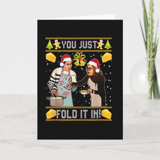 You Just Fold It In Christmas Xmas Pajamas Christm Karte (Vorderseite)