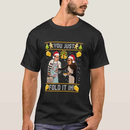 You Just Fold It In Christmas Xmas Pajamas Christm T-Shirt (Vorderseite)