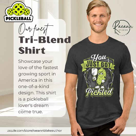 "You Just Got Pickled" Pickleball Unisex  Tri-Blend Shirt