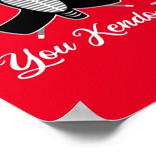 You Kendo It - lustige Kendo Aikido Pun Joke Graph Poster (Ecke)
