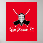 You Kendo It - lustige Kendo Aikido Pun Joke Graph Poster (Vorne)