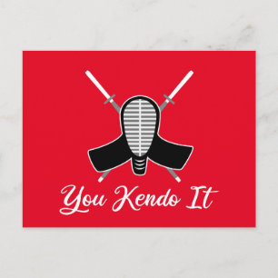 You Kendo It - lustige Kendo Aikido Pun Joke Graph Postkarte
