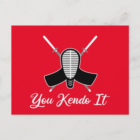 You Kendo It - lustige Kendo Aikido Pun Joke Graph Postkarte (Vorderseite)