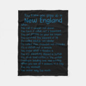 You Knew You Grew Up In New England When Fleecedecke (Vorderseite)