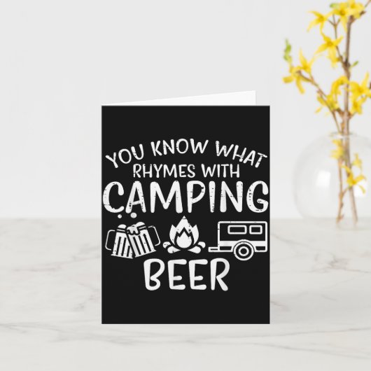 You Know What Rhymes With Camng Funny Camper Dad M Karte (Gelbe Blume)