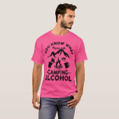 You Know What Rhymes With Camping Alcohol Beer gif T-Shirt (Vorne ganz)