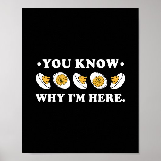 You Know Why I'm Here Deviled Egg Groovy Thanksgiv Poster (Vorne)