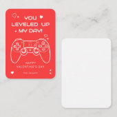 You Leveled Up My Day Gamer Valentine Mitteilungskarte (Vorne/Hinten)