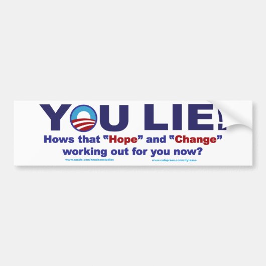 YOU-LIE-2 AUTOAUFKLEBER (Vorne)