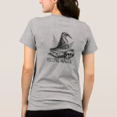 You Look Familiar Black Cat Feeling Magical Witch Tri-Blend Shirt (Rückseite)