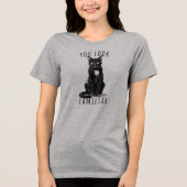 You Look Familiar Black Cat Feeling Magical Witch Tri-Blend Shirt (Vorderseite)