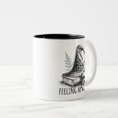 You Look Familiar Black Cat Feeling Magical Witch Zweifarbige Tasse (VorderseiteRechts)