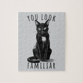 You Look Familiar Witches Black Cat Puzzle