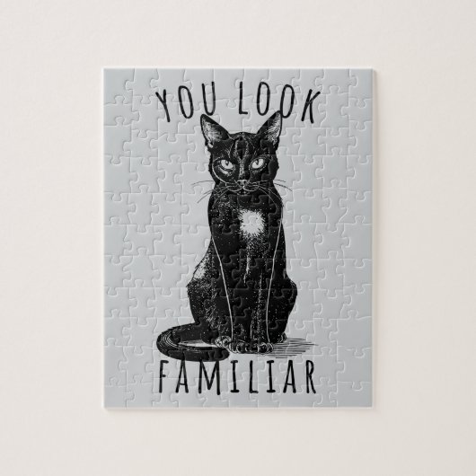 You Look Familiar Witches Black Cat Puzzle (Vertikal)