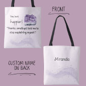 You look happier! Amethyst Crystal Lover Tote Tasche