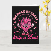 You Make My Heart Fun Skip On A Beat Cardiac Nurse Karte (Gelbe Blume)