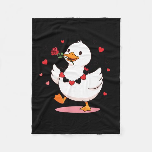 You Make My Heart Go Honk Funny Goose Valentine’s  Fleecedecke (Vorderseite)