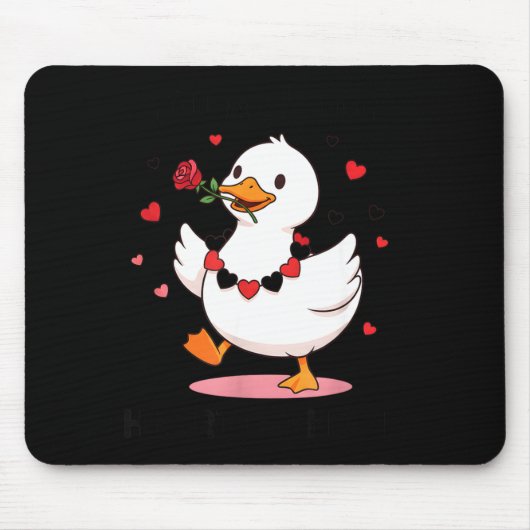 You Make My Heart Go Honk Funny Goose Valentine’s  Mousepad (Vorne)