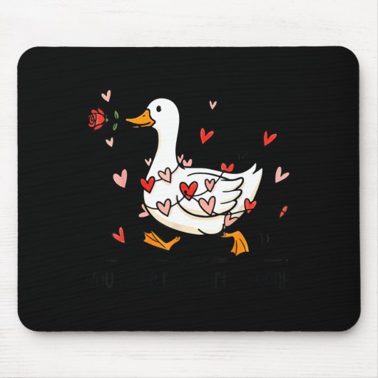 You Make My Heart Go Honk Funny Goose Valentine Sa Mousepad (Vorne)
