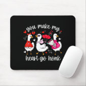 You Make My Heart Go Honk Funny Silly Valentine Go Mousepad (Mit Mouse)