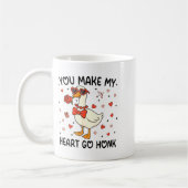 You Make My Heart Go Honk Funny Valentine Silly Go Kaffeetasse (Links)