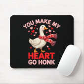 You Make My Heart Go Honk Goose Faux Yarn Loving G Mousepad (Mit Mouse)